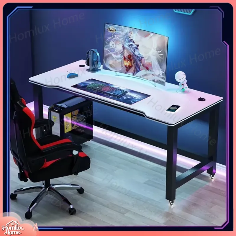 Desk Setup L Shaped - Carbon Fiber Texture Black Gaming Desk